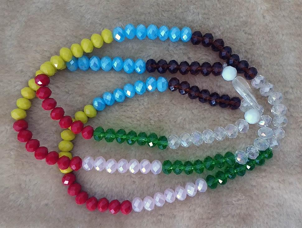 Guia Especial das 7 Linhas de Umbanda em cristal